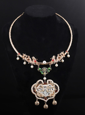 明制汉服平安锁璎珞长款项链