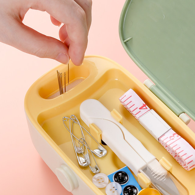 Household needle and thread box set tools are complete and convenient to store
