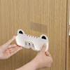 Wall-mounted glasses storage rack without punching holes and no damage to the wall
