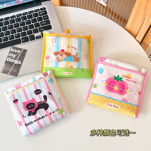 卡通印花购物袋单肩轻便携大号大容量可折叠手提环保超市买菜布包 - 图2