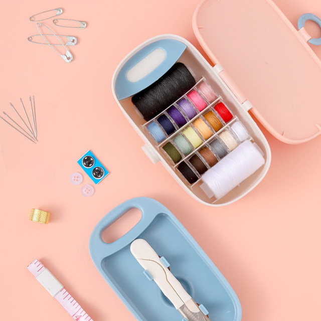 Household needle and thread box set tools are complete and convenient to store