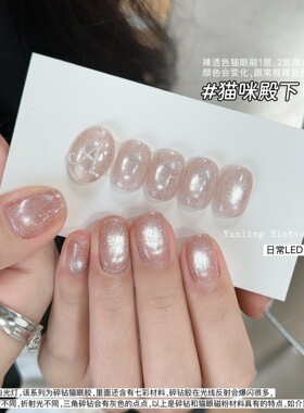 燕翎繁星碎钻爆闪猫眼甲油胶