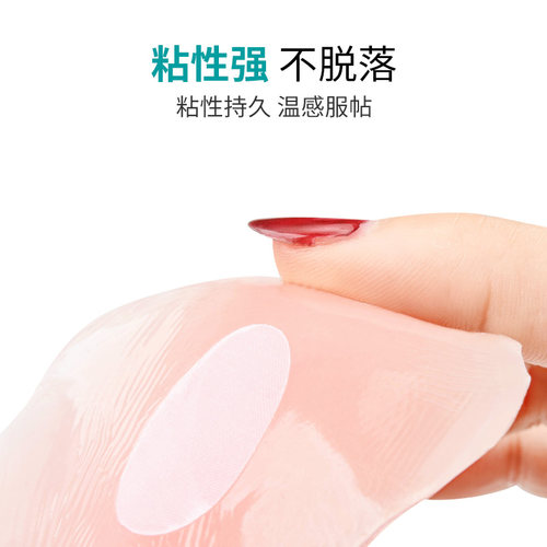 乳贴防凸点乳头贴夏季隐形薄款文胸贴女婚纱礼服用防走光硅胶内衣 - 图2
