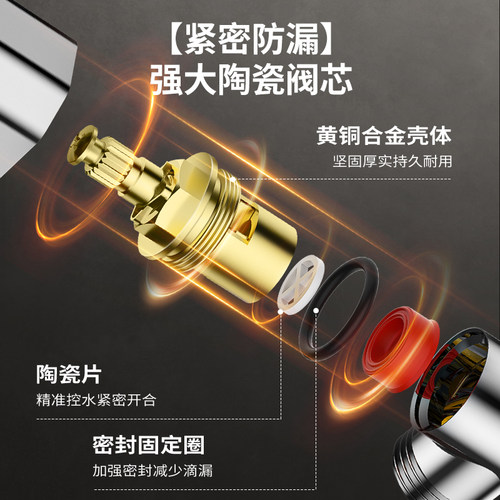 九牧冷热三角阀角阀黄铜热水器加厚阀门水龙头开关家用马桶止水阀-图1