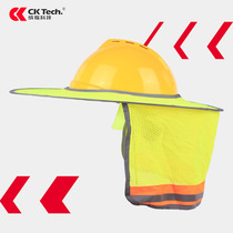 In italics shade hat blinds with holes breathable summer sunscreen night-time reflective strips at the safety cap of the safety helmet