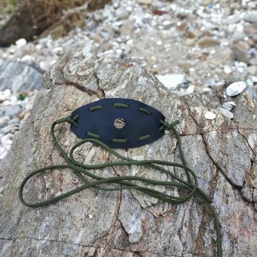 皮兜投石索 投石器牛皮手工制作 投掷玩具 抛物器乌朵 三里溪小屋 - 图2
