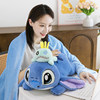 Cartoon plush toy pillow quilt dual-purpose three-in-one air conditioner quilt pillow car cushion pillow nap doll