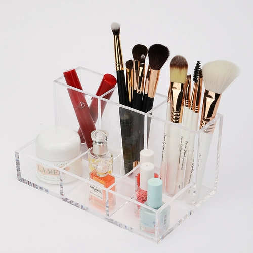 Акриловая кисть, коробка для хранения, карандаш для бровей, блеск для губ, щетка, настольный лак для ногтей