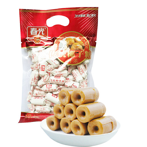 春光特制椰子糖228g 传统特浓椰子硬糖年货糖果喜糖零食 - 图1