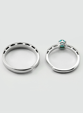 叹息桥开口可调节原创情侣戒指