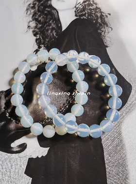 男女蛋白石清新冰透手链