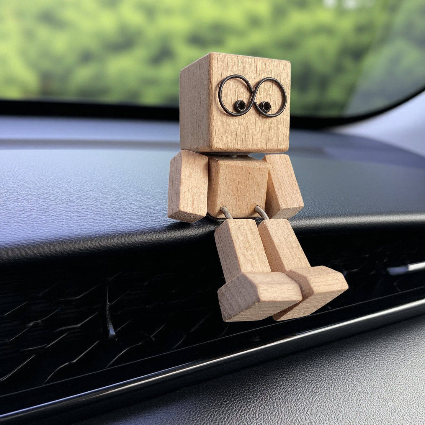 【手头腿可动】爆款车载抖腿木头人车内中控屏网红治愈系装饰摆件,淘宝优惠券,粉丝福利购,淘宝优惠卷