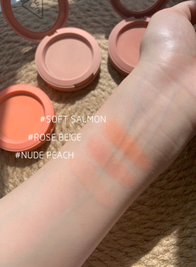 韩国3CE单色腮红玫瑰米色ROSE BEIGE/南瓜脏橘nude peach/mono