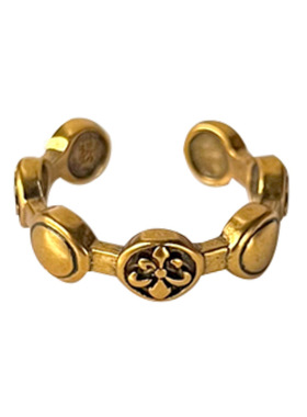 S925银戒指个性朋克夸张设计感饰品嘻哈开口戒指不色小麦太保女潮