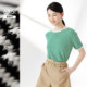 Shuiyunjian half-sleeved wool sweater top women's striped round neck-sleeved shirt Lyocell light and thin 2026 summer new style