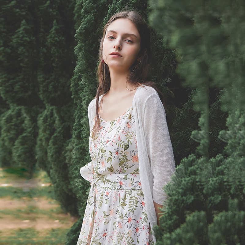 水云间夏季新款麻外套冰丝薄针织衫 sedate毛针织衫