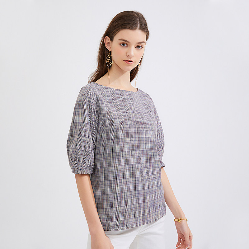 水云间彩格子2020短袖t恤 sedateT恤