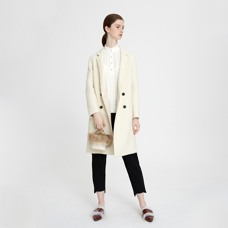 水云间西装领秋冬新款呢子毛呢大衣 sedate毛呢外套