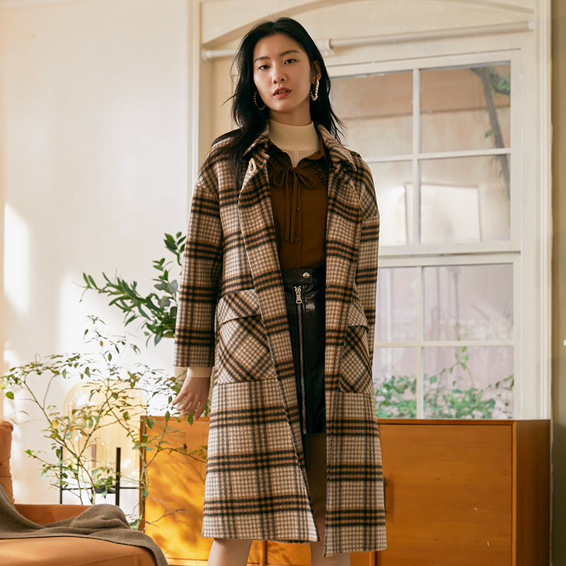 【商场同款】水云间秋冬季毛呢大衣 sedate毛呢外套