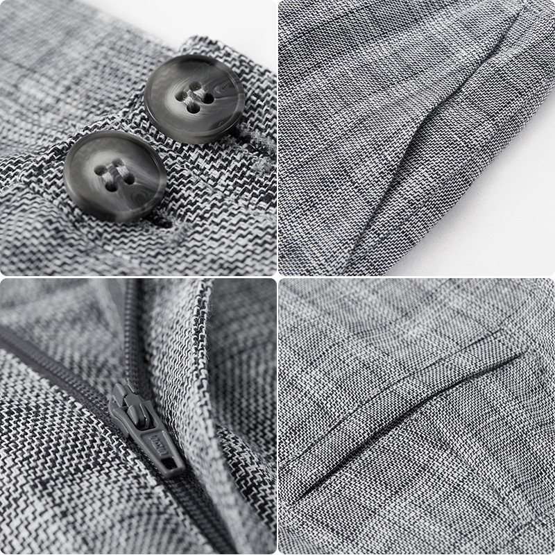 水云间格纹2022新款夏季高腰休闲裤 sedate休闲裤