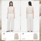 Shuiyunjian khaki pleated vest shirt women's elegant relaxed shirt old money style sleeveless top 2026 summer style