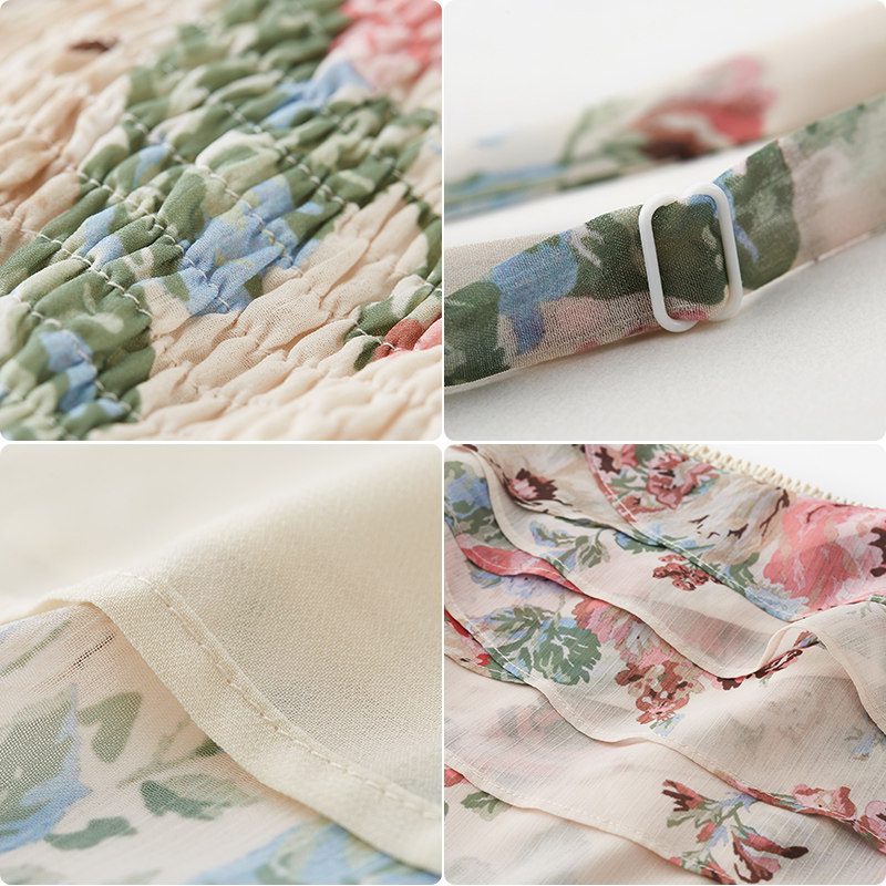 碎花雪纺裙水云间无袖夏季吊带裙子 sedate连衣裙