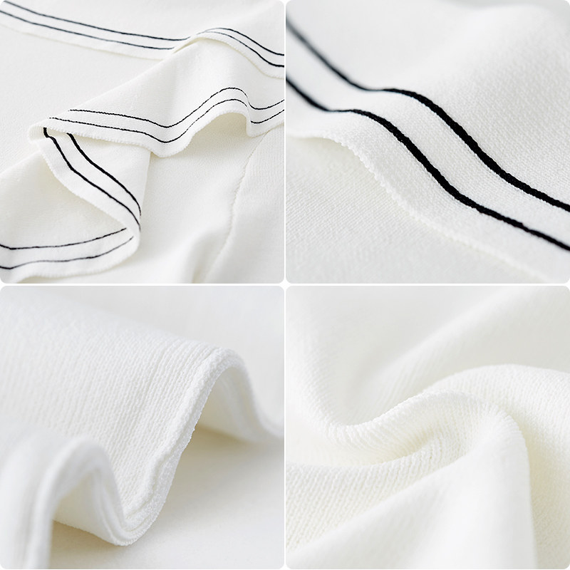 水云间秋季中袖拼接圆领穿搭针织衫 sedate毛针织衫