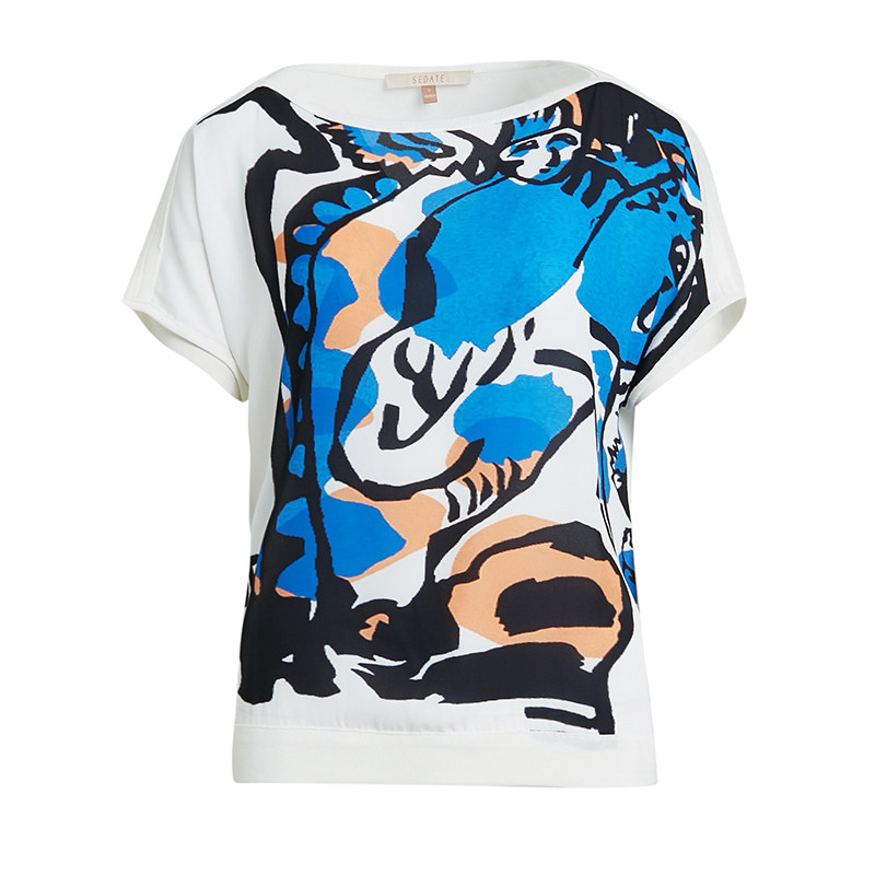 水云间一字领印花毛针织衫2020 sedate毛针织衫