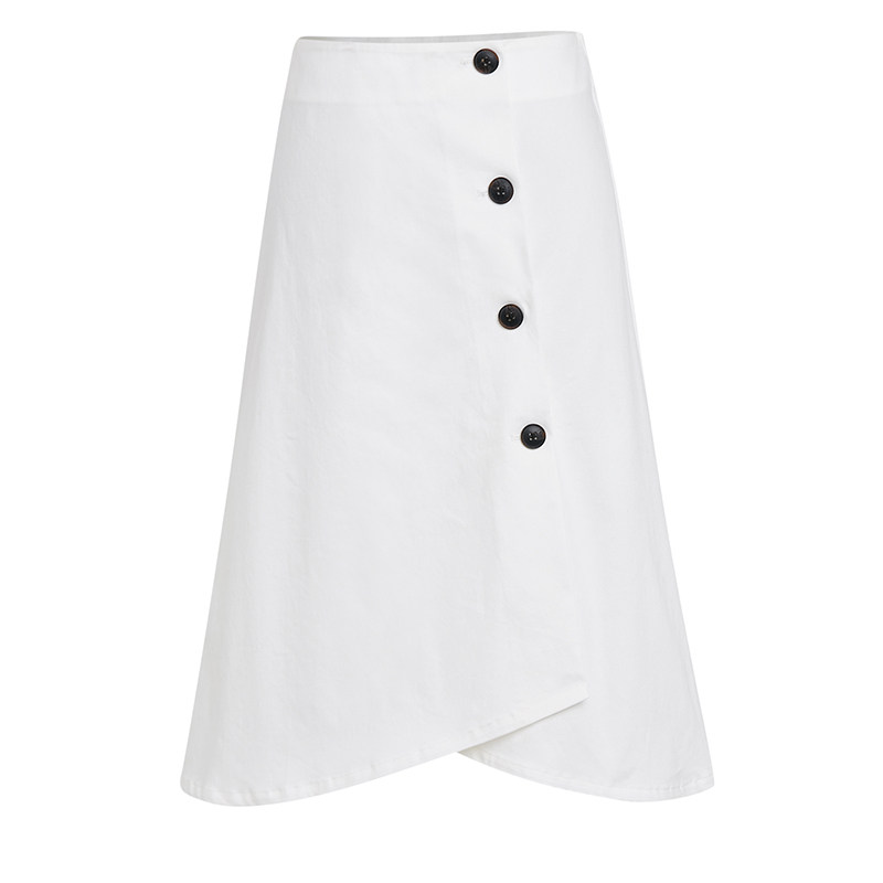 水云间纽扣2020夏季新款高腰半身裙 sedate半身裙