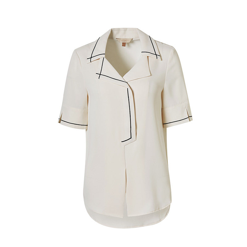 水云间薄款短袖衬衫女2020年夏季 sedate衬衫