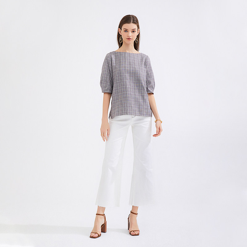 水云间彩格子2020短袖t恤 sedateT恤