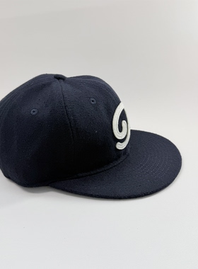 美国Public Drip Classic藏青复古平檐棒球帽 花体P刺绣休闲帽