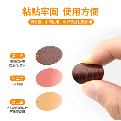 柜子孔洞贴遮盖贴钉眼装饰贴遮孔贴螺丝孔环美贴三合一衣柜孔贴纸 - 图1