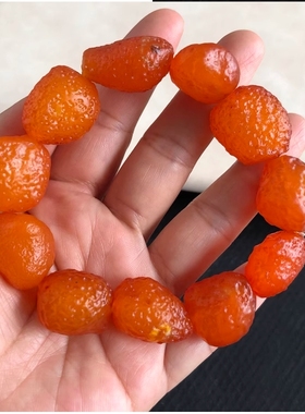 天然红玛瑙原石阿拉善大珠子手串