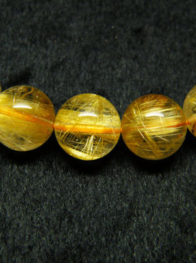 水玉冰魄女款清透一物金发晶手链