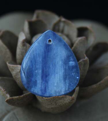 水玉冰魄天然蓝晶石吊坠蓝晶裸石 水玉冰魄项坠/吊坠
