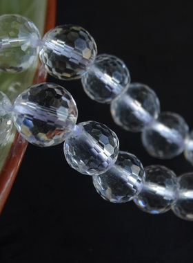 天然茶水晶刻面女友妈妈项链