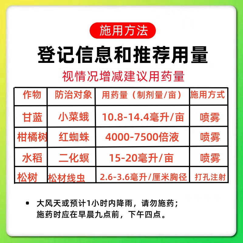 5%阿维菌素农药杀虫剂小菜蛾红蜘蛛二化螟农用杀螨除虫药中科-图1