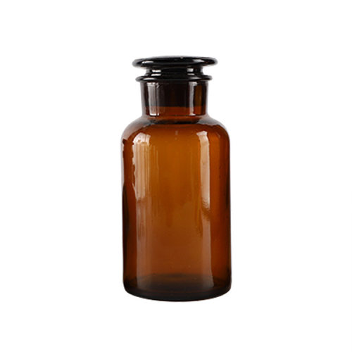 玻璃广口试剂瓶透明茶色带盖无铅加厚密封固体瓶磨口展示瓶化学实验广口瓶Transparent Reagent Bottle - 图3