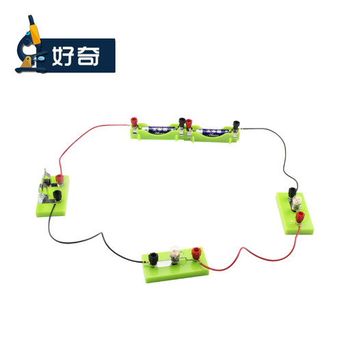小学科学简易电路实验盒物理电学点亮小灯泡实验套装电路出故障了串联并联电路闭合实验箱教学磁铁实验盒 - 图1