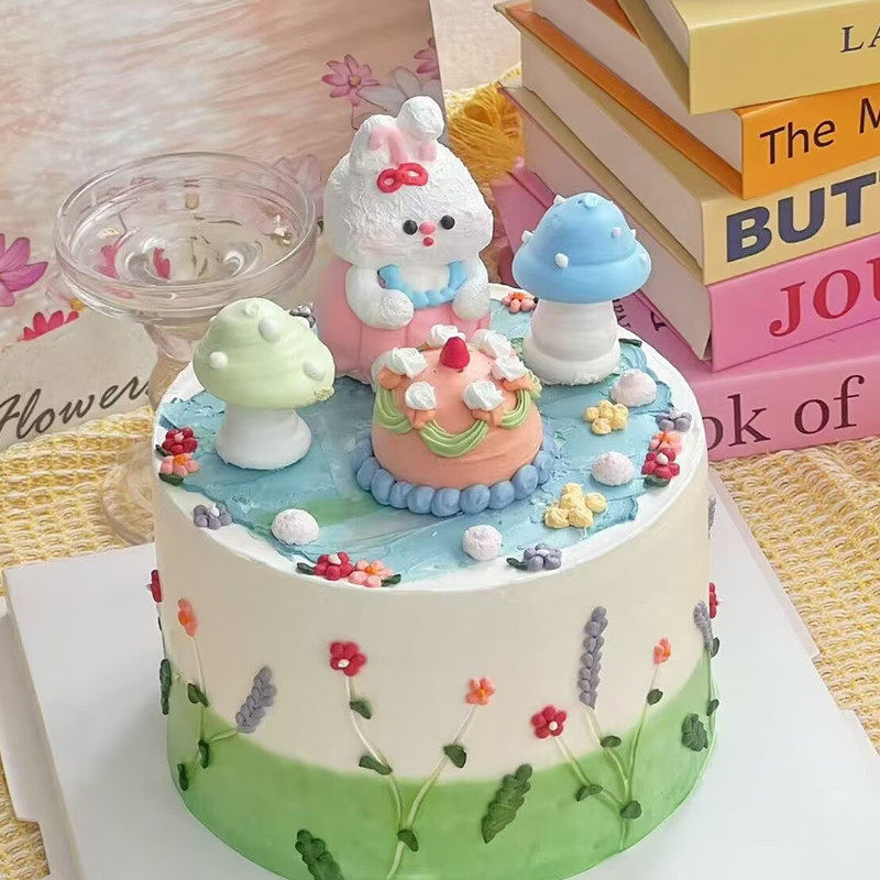 情侣kt猫黄油小熊趴趴狗西高地卡通兔成品蛋白糖生日蛋糕装饰摆件,淘宝优惠券,粉丝福利购,淘宝优惠卷