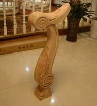 Red Oak Stairway Armrest Barrier railings Flowers Palace Tinted Dragon Claw Pillars large columns Jiang Zhejiang-Shanghai door installation