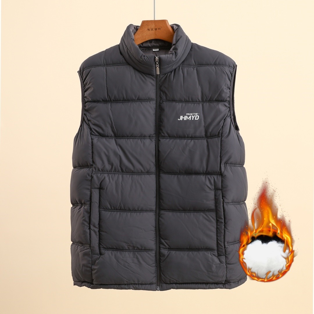 马甲男秋冬新款宽松立领羽绒棉背心坎肩爸爸外套加厚棉服保暖马夹,淘宝优惠券,粉丝福利购,淘宝优惠卷