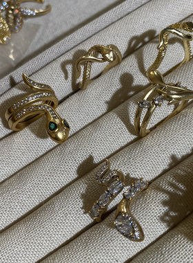 蛇来运转戒指女2025年新款