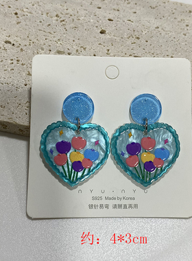 欧韩高级感亚克力女耳夹耳环