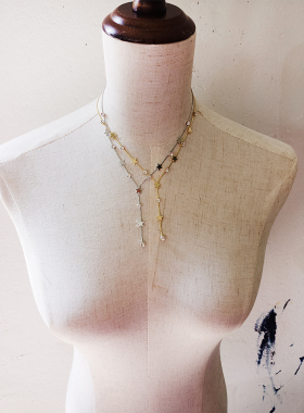 性感短款y字形项链女身体链颈链