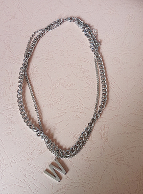 欧美个性粗链条项链w女朋克双层