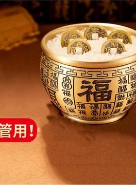 黄铜百福缸零钱缸米缸摆件复古铜喜庆吉祥装饰工艺品