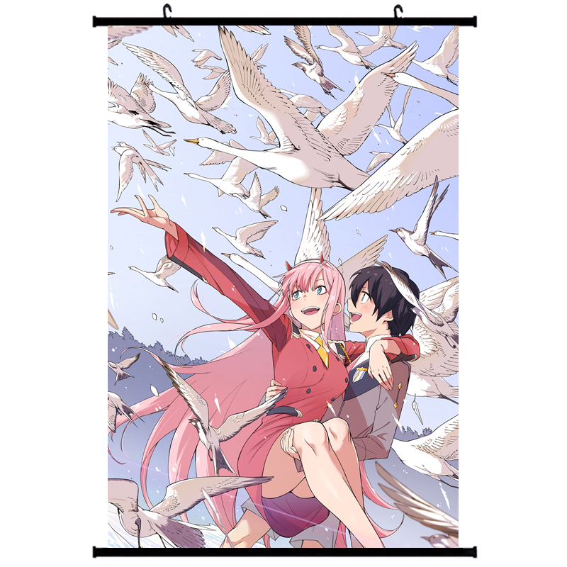 DARLING in the FRANXX国家队 02广/莓良心动漫卷轴挂画布画海报-图3