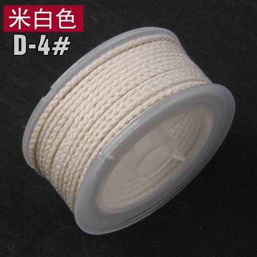 纯色四股棉绳棉线手串编织绳百香籽凤眼星月文玩串珠流苏线手链绳 - 图3
